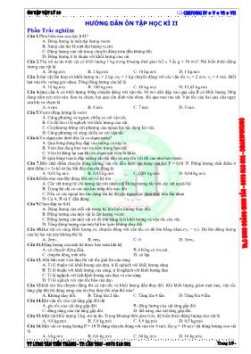 Hướng dẫn ôn tập học kì II Vật lí lớp 10
